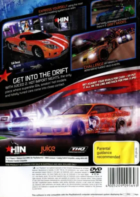 Juiced 2 - Hot Import Nights box cover back